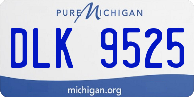MI license plate DLK9525