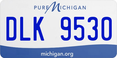 MI license plate DLK9530