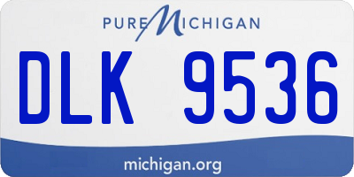 MI license plate DLK9536