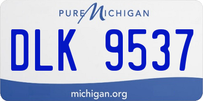 MI license plate DLK9537