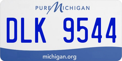 MI license plate DLK9544