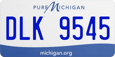 MI license plate DLK9545