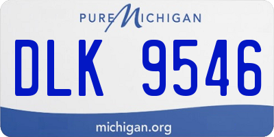 MI license plate DLK9546