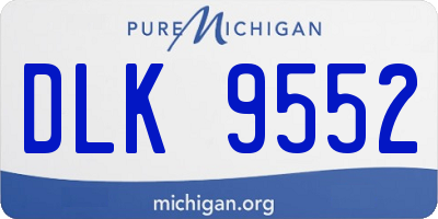 MI license plate DLK9552