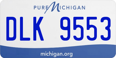 MI license plate DLK9553