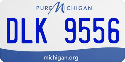 MI license plate DLK9556
