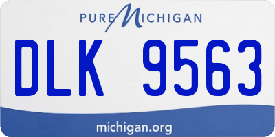 MI license plate DLK9563