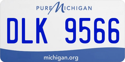 MI license plate DLK9566
