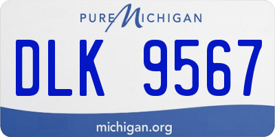 MI license plate DLK9567