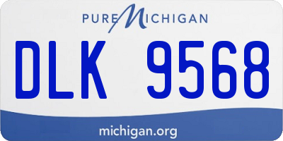 MI license plate DLK9568