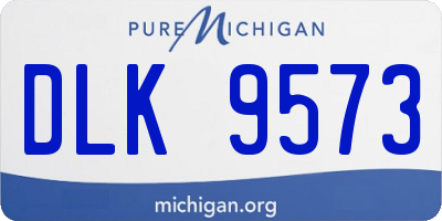 MI license plate DLK9573