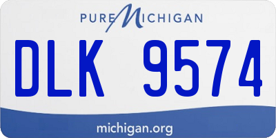 MI license plate DLK9574