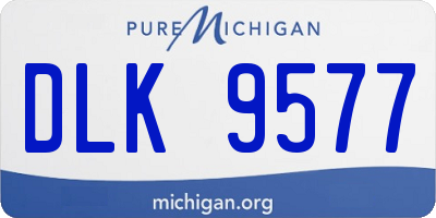 MI license plate DLK9577