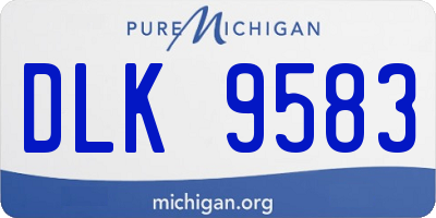 MI license plate DLK9583