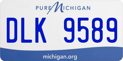 MI license plate DLK9589