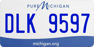 MI license plate DLK9597