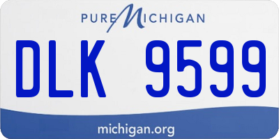 MI license plate DLK9599