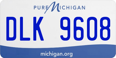 MI license plate DLK9608