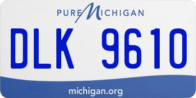 MI license plate DLK9610
