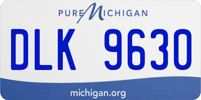 MI license plate DLK9630