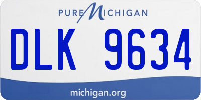 MI license plate DLK9634