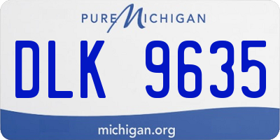 MI license plate DLK9635