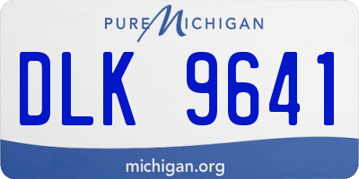 MI license plate DLK9641