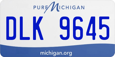 MI license plate DLK9645