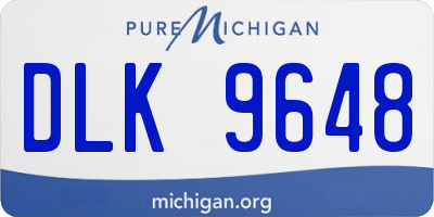 MI license plate DLK9648