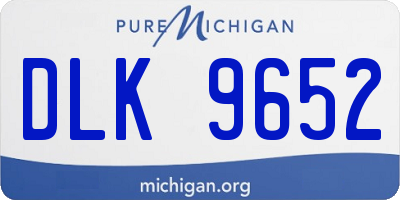 MI license plate DLK9652