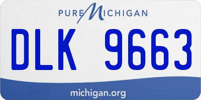 MI license plate DLK9663