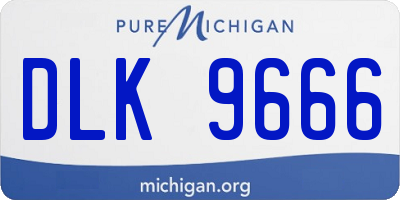 MI license plate DLK9666
