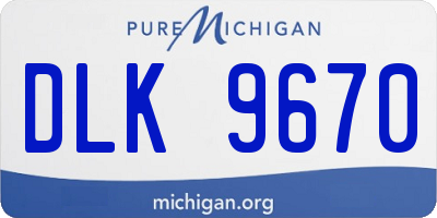 MI license plate DLK9670