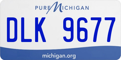 MI license plate DLK9677