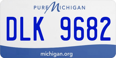 MI license plate DLK9682