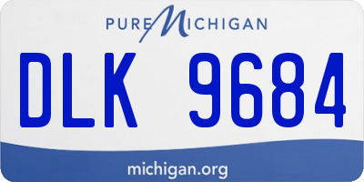 MI license plate DLK9684