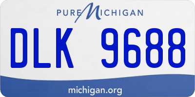 MI license plate DLK9688