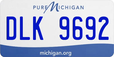 MI license plate DLK9692