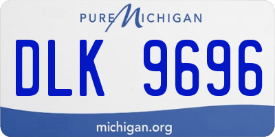 MI license plate DLK9696