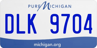 MI license plate DLK9704