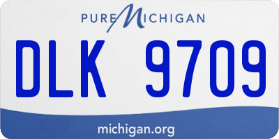 MI license plate DLK9709