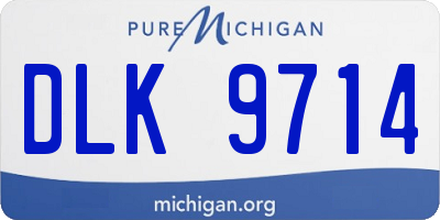 MI license plate DLK9714