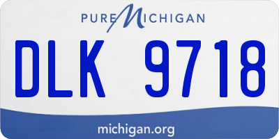 MI license plate DLK9718