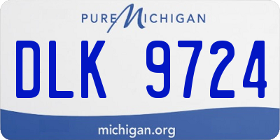 MI license plate DLK9724