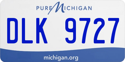 MI license plate DLK9727
