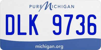 MI license plate DLK9736