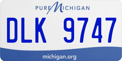 MI license plate DLK9747