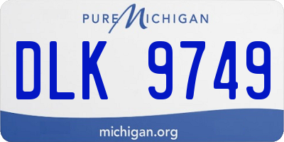 MI license plate DLK9749
