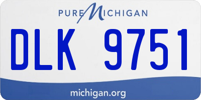 MI license plate DLK9751
