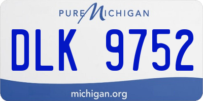 MI license plate DLK9752